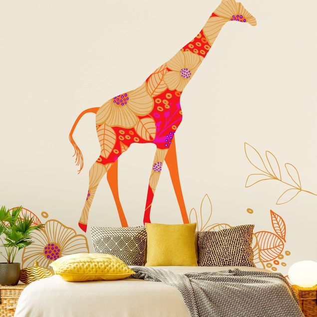 Wallpapers animals Floral Giraffe