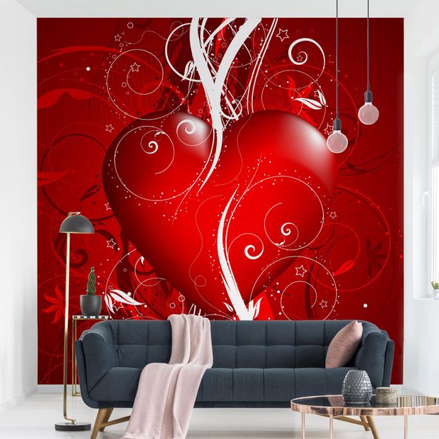 Wallpapers modern Floral Heart
