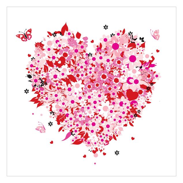 Wallpapers pink Floral Retro Heart