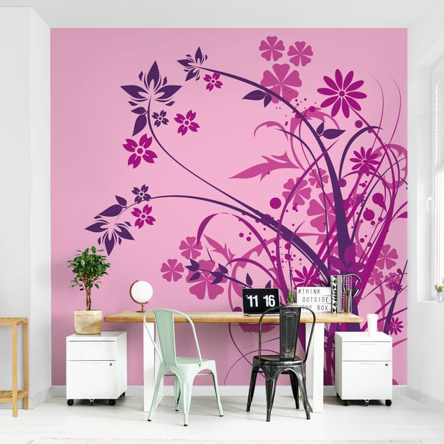 Wallpapers modern Floral ornament