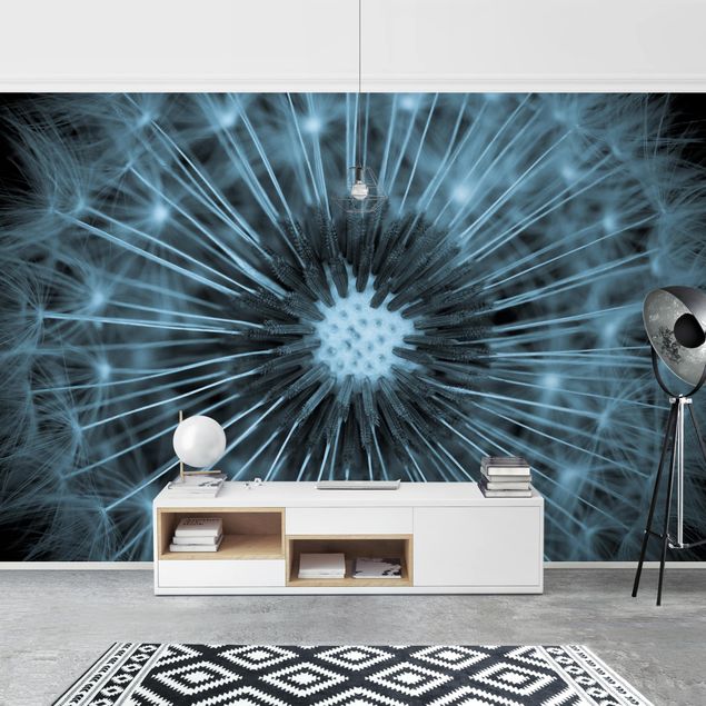 Contemporary wallpaper Blue Tinted Dandelion