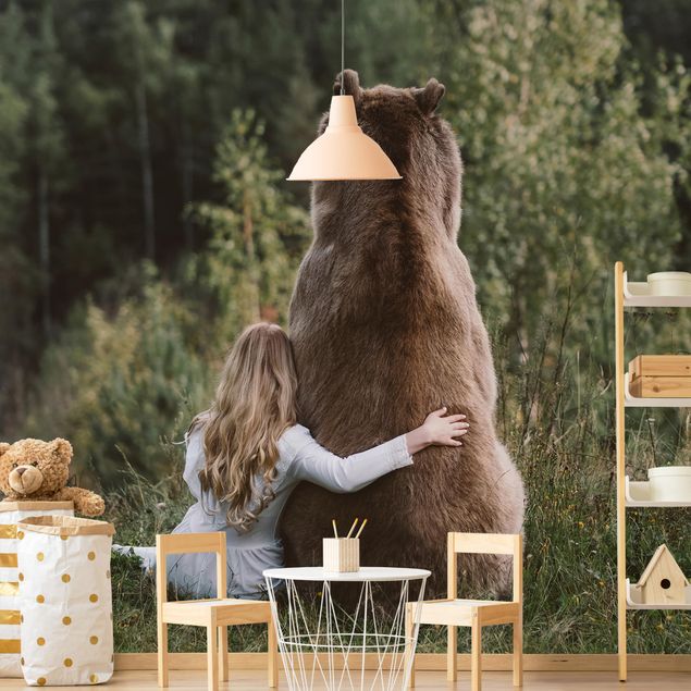 Wallpapers modern Girl With Brown Bear