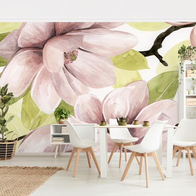 Contemporary wallpaper Magnolia Blushing II