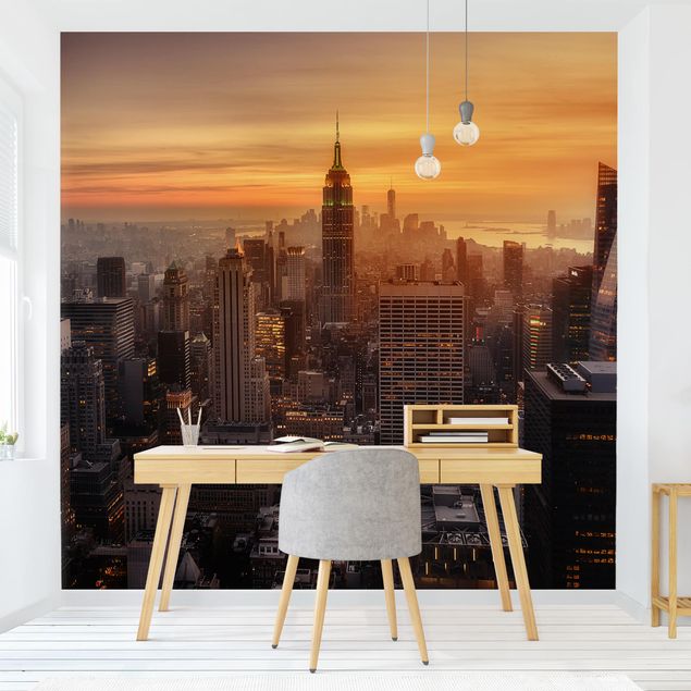 Contemporary wallpaper Manhattan Skyline Evening