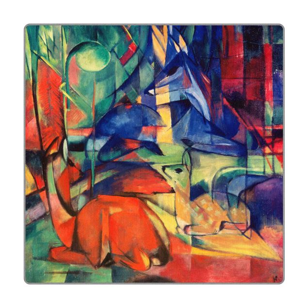 large area rugs Franz Marc - Deer In The Forest