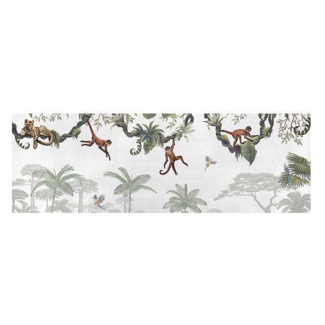 Canvas prints monkey Cheeky monkeys in tropical canopies