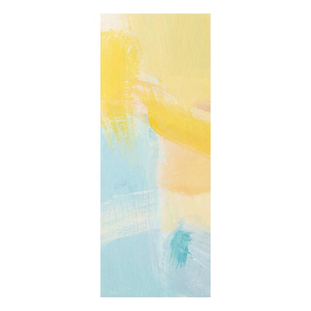 Navy wall art Spring Composition In Yellow and Blue