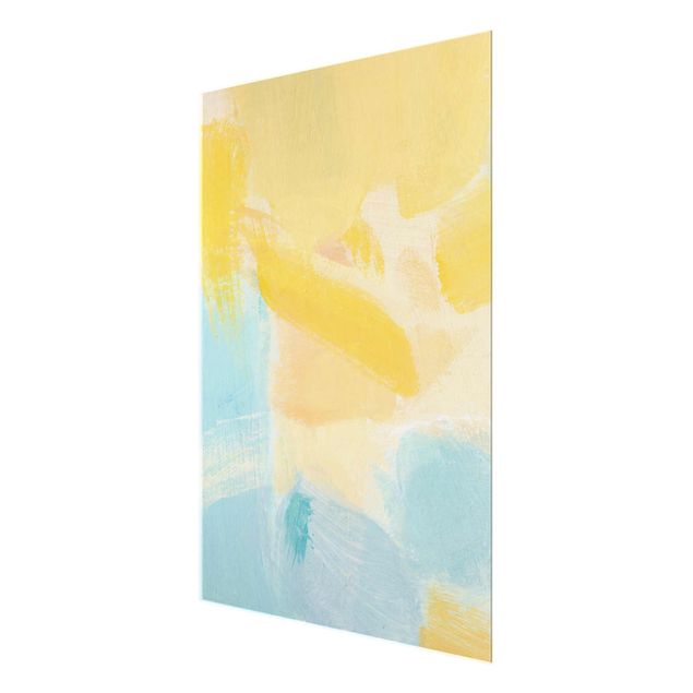 Wall art yellow Spring Composition In Yellow and Blue