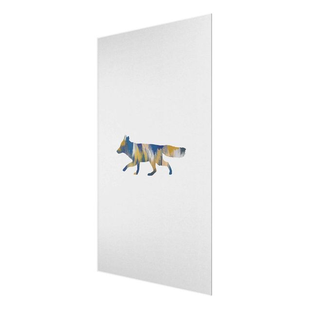 Prints Fox In Blue And Yellow
