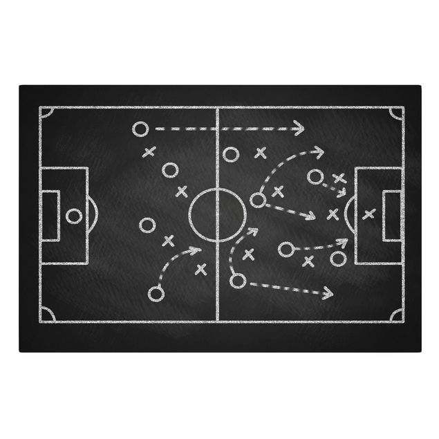 Shabby chic pictures for wall Football Strategy On Blackboard