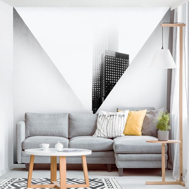Black and white aesthetic wallpaper Geometrical Architecture Study Black And White