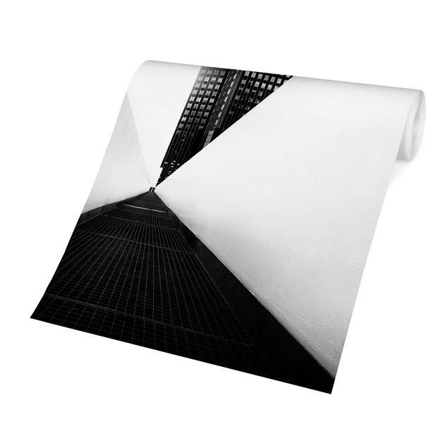Adhesive wallpaper Geometrical Architecture Study Black And White