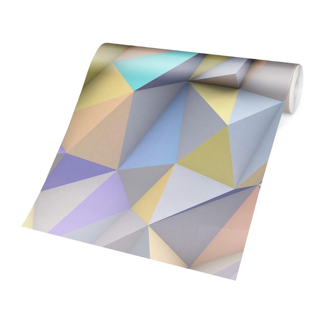 Wallpapers patterns Geometric Pastel Triangles In 3D