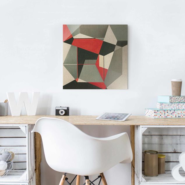 Abstract canvas wall art Geometrical Fox