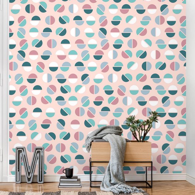 Wallpapers dots Geometrical Pattern Semicircle In Pastell Colours