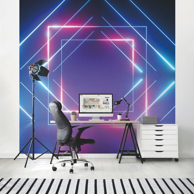 Wallpapers modern Geometrical Neon Light