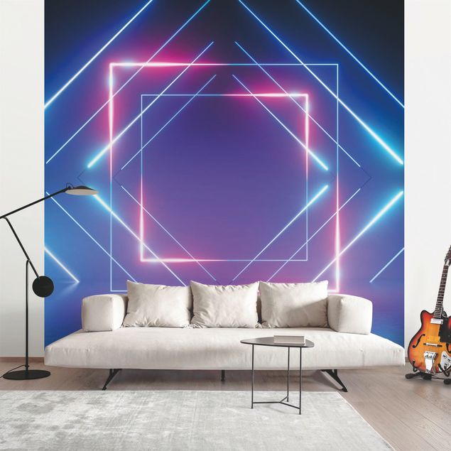 Self adhesive wallpapers Geometrical Neon Light