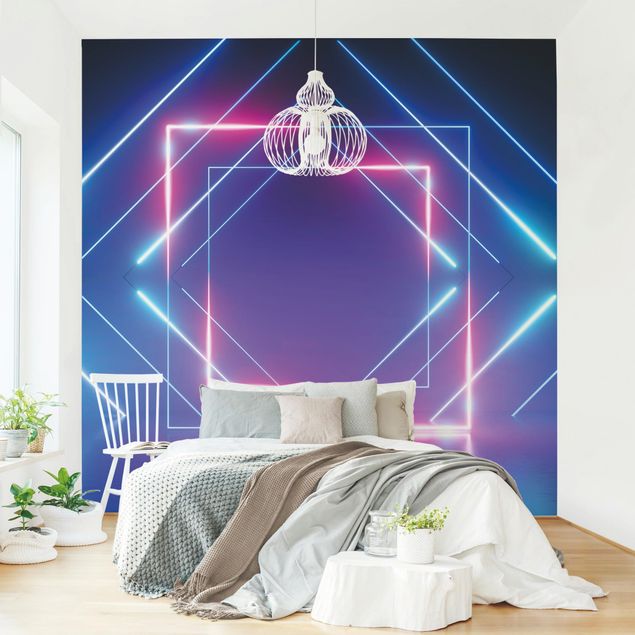 Wallpaper - Geometrical Neon Light