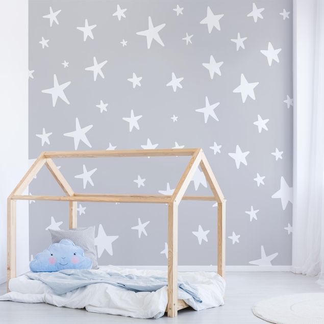 Wallpapers sky Drawn Big Stars Up In Grey Sky