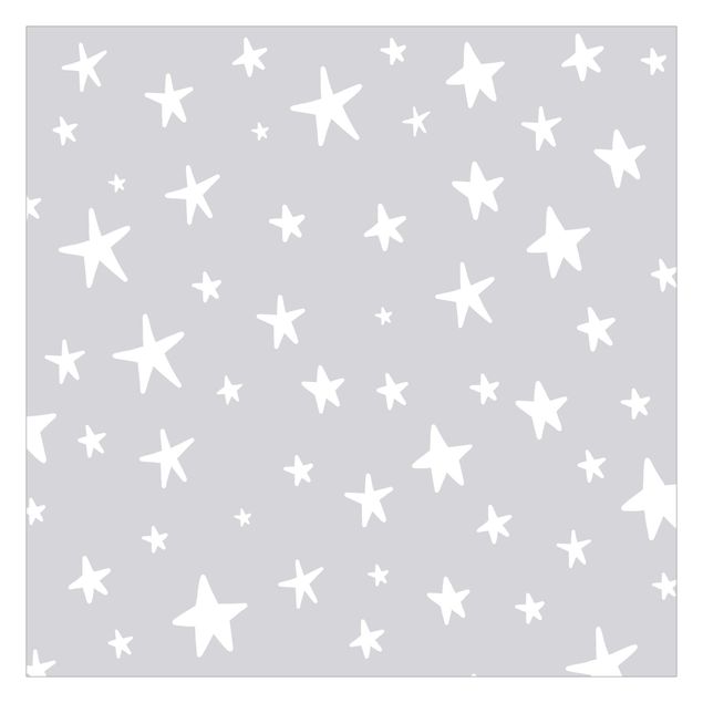 Walpaper - Drawn Big Stars Up In Grey Sky