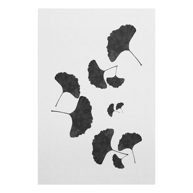 Black and white wall art Ginkgo Composition In Black And White
