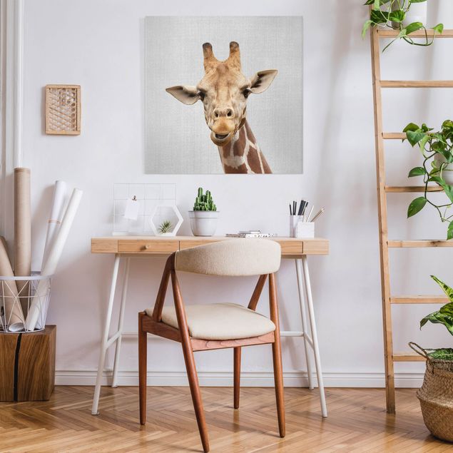 Giraffe canvas wall art Giraffe Gundel