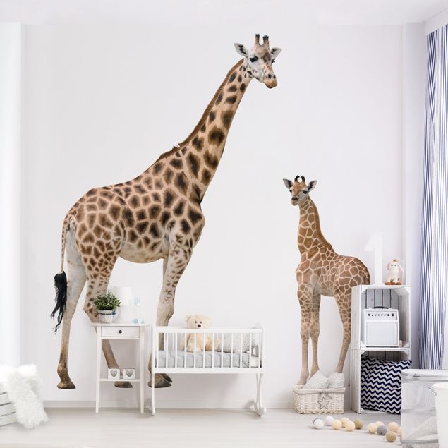 Wallpapers animals Giraffe Mother And Child