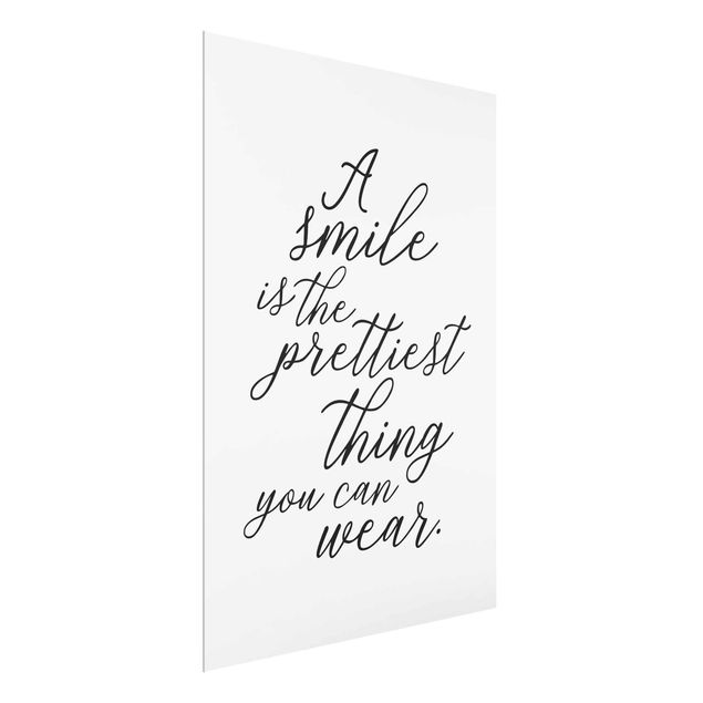 Quote wall art A Smile Is The Prettiest Thing
