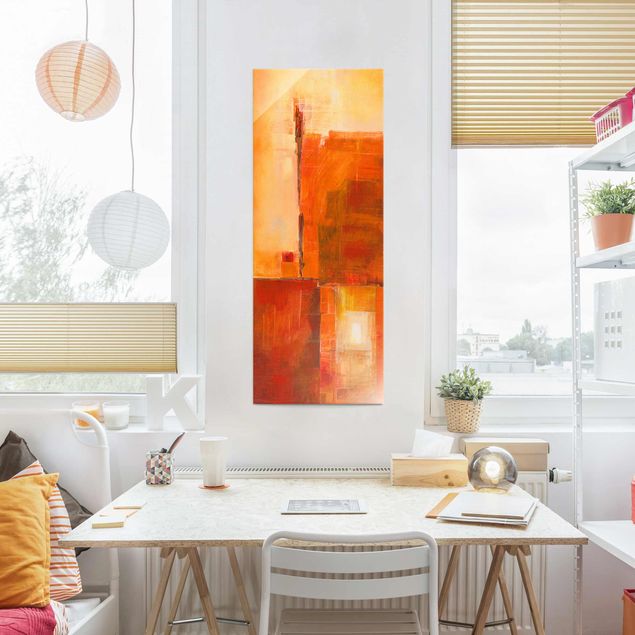 Canvas art Petra Schüßler - Abstract Orange Brown