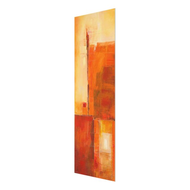 Orange canvas wall art Petra Schüßler - Abstract Orange Brown