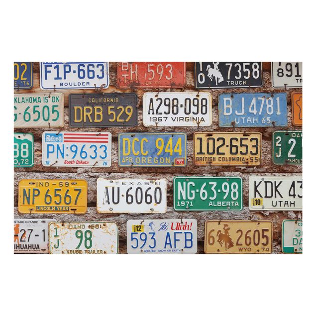 Rainer Mirau American License Plates On Wood