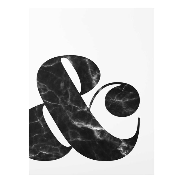 Black and white art Ampersand Marble