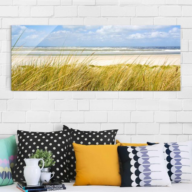 Glass prints dunes At The North Sea Coast
