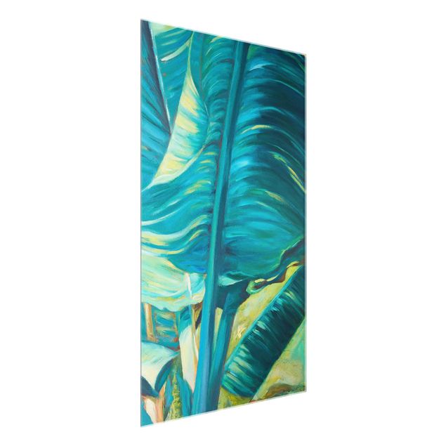 Prints flower Banana Leaf With Turquoise I