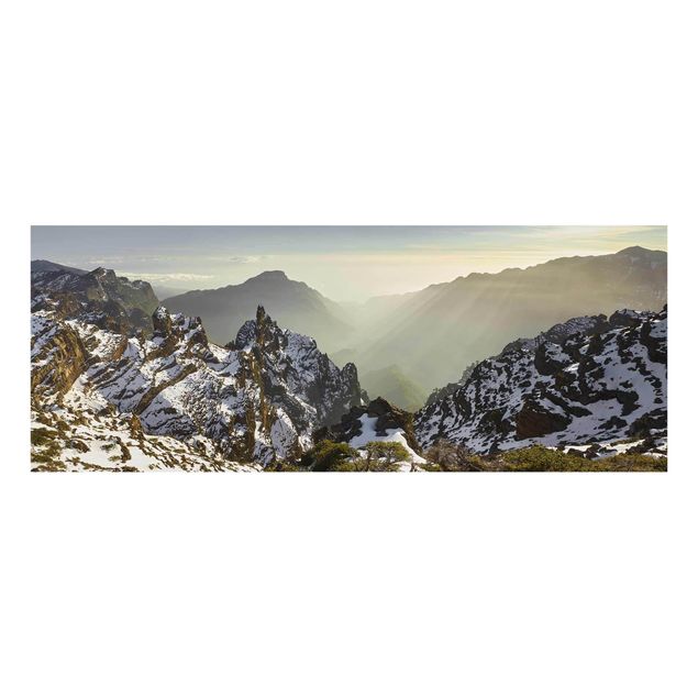 Glass prints landscape Mountains In La Palma