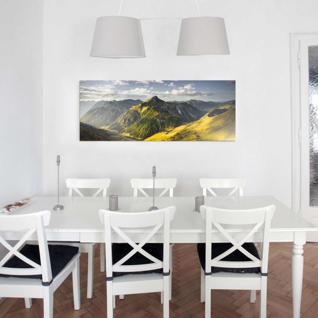 Landscape wall art Mountains And Valley Of The Lechtal Alps In Tirol