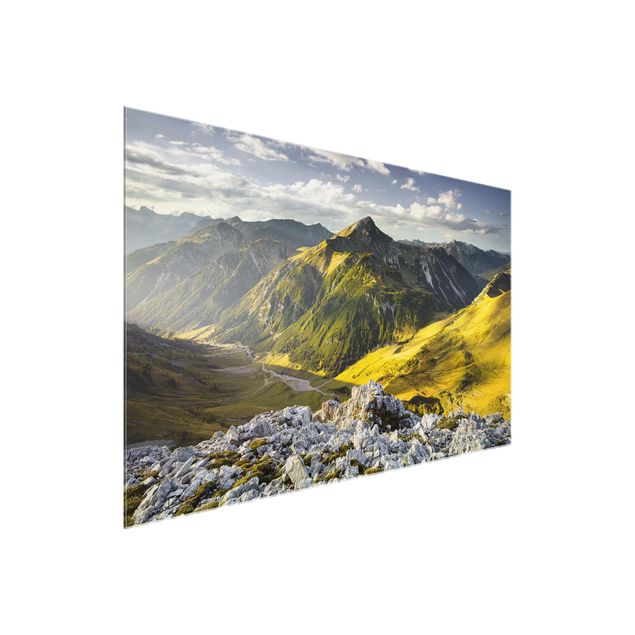 Beach wall art Mountains And Valley Of The Lechtal Alps In Tirol