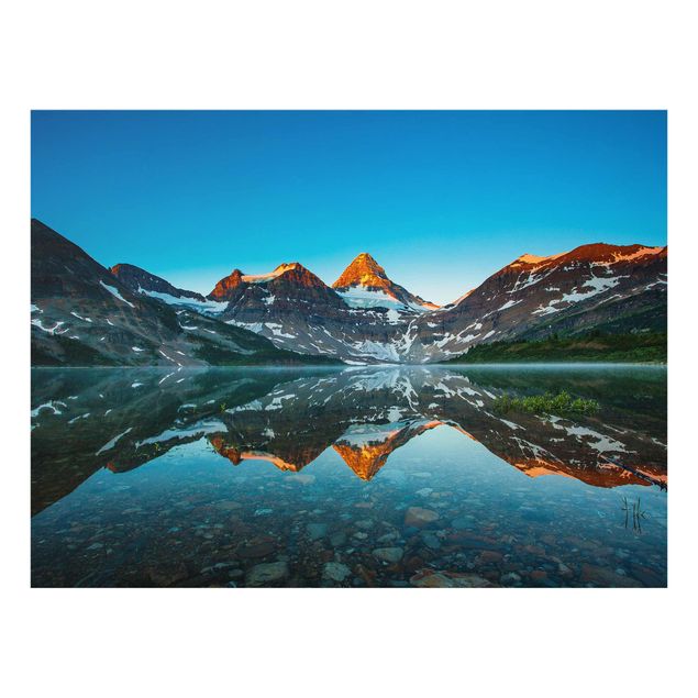 Glass prints landscape Mountain Landscape At Lake Magog In Canada