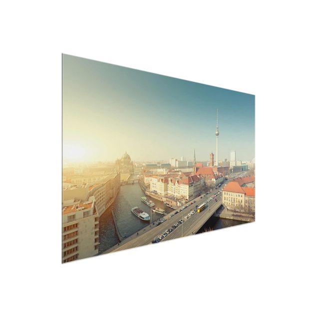 Glass prints architecture and skylines Berlin In The Morning