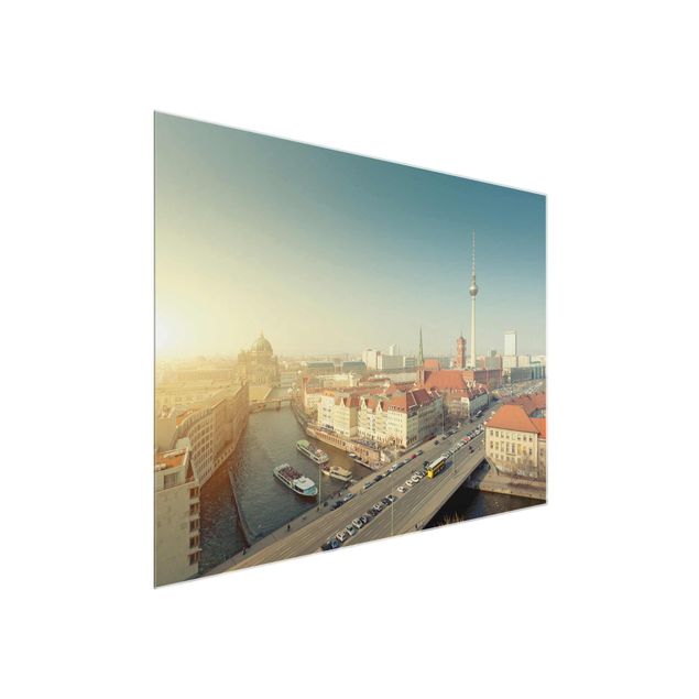 Glass prints architecture and skylines Berlin In The Morning