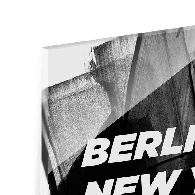 Glass prints architecture and skylines Berlin New York London