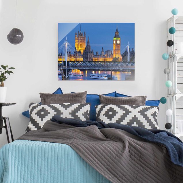 London art prints Big Ben And Westminster Palace In London At Night