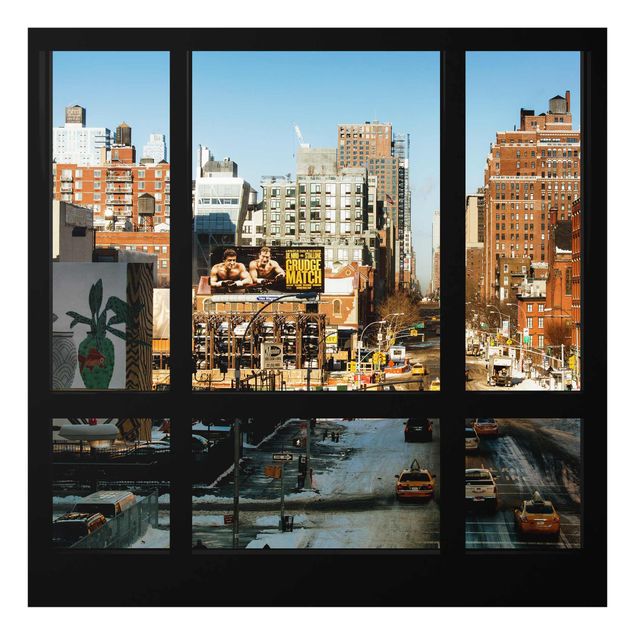 Contemporary art prints View From Windows On Street In New York