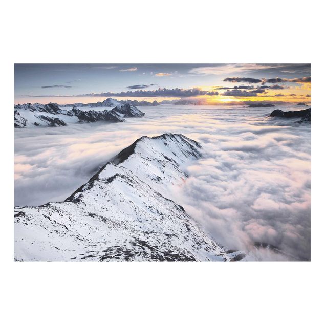 Mountain wall art View Of Clouds And Mountains