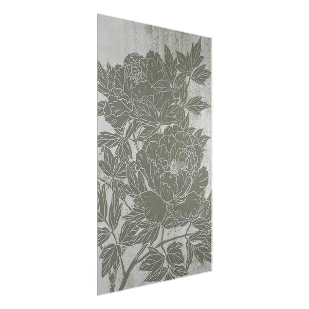 Floral canvas Blooming Peony I