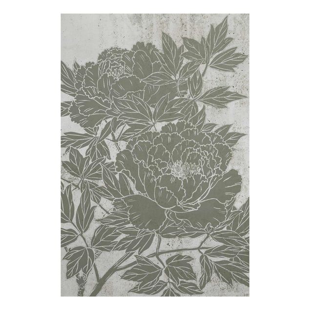 Floral picture Blooming Peony I