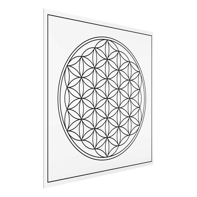 Contemporary art prints Flower of life black and white