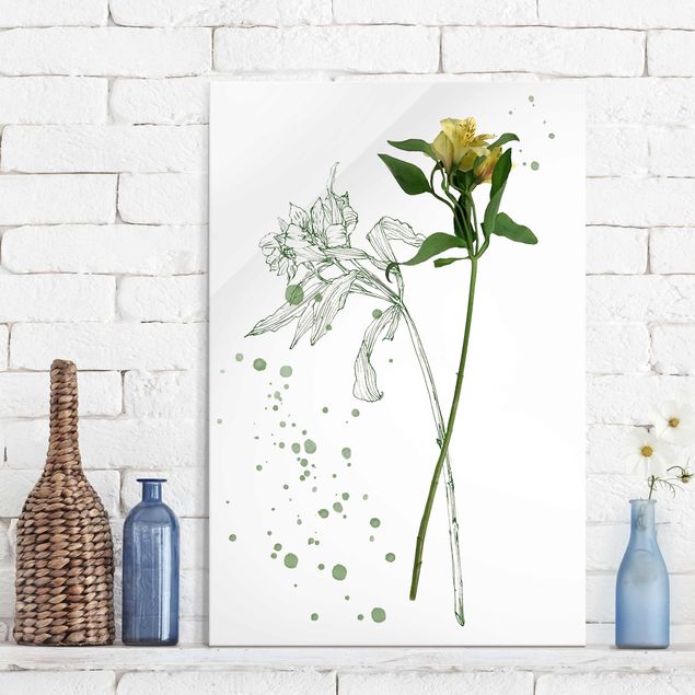 Kitchen Botanical Watercolour - Lily