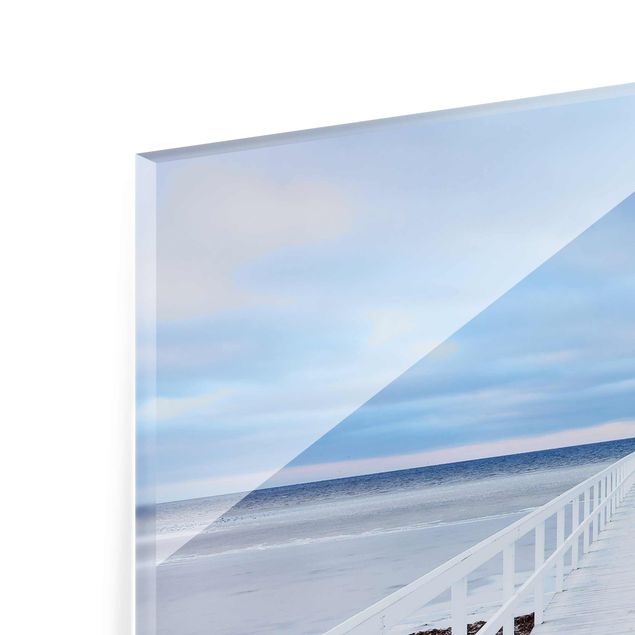 Glass prints beach Bridge In Sweden