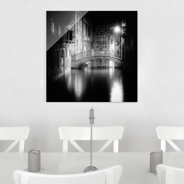 Glass prints architecture and skylines Bridge Venice